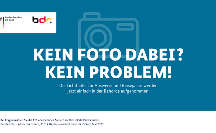 Kein Passbild dabei? Kein Passbild dabei?