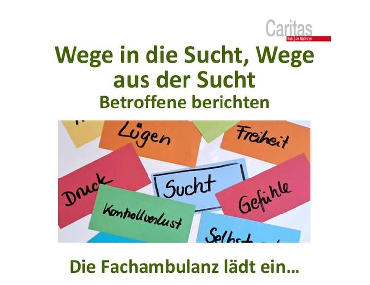 Plakat Wege aus der Sucht