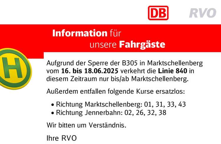Vollsperre und RVO