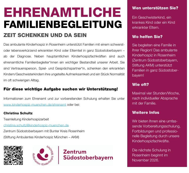 Aushang Familienbegleitung