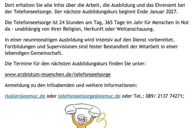 Telefonseelsorge Infoabend