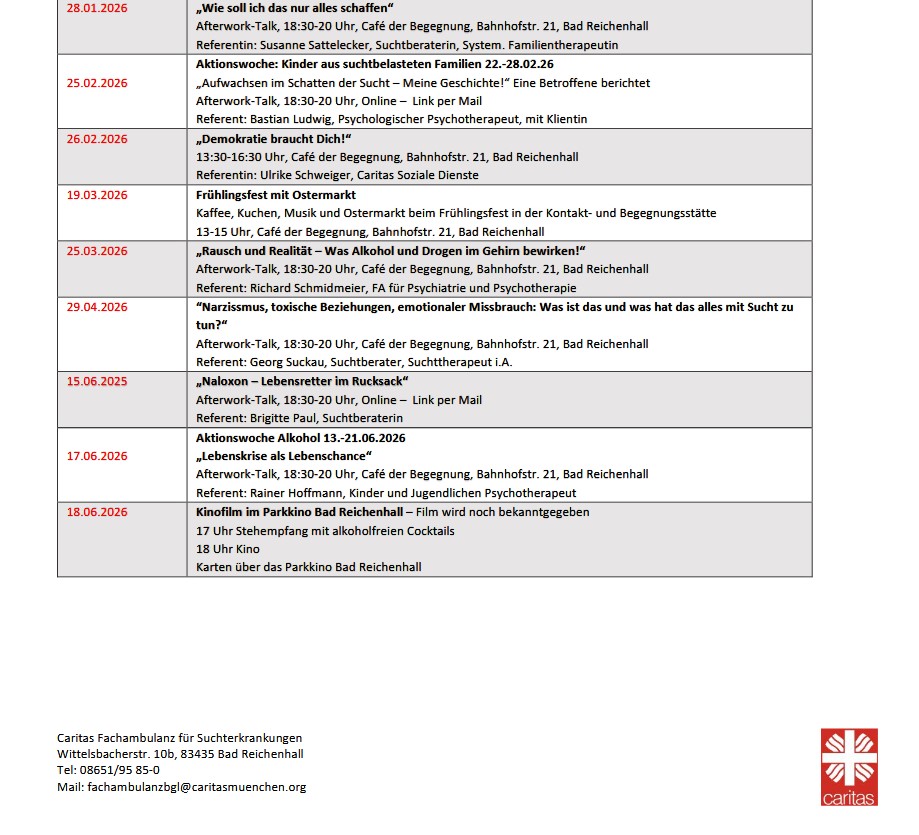 Caritas Termine Caritas Termine